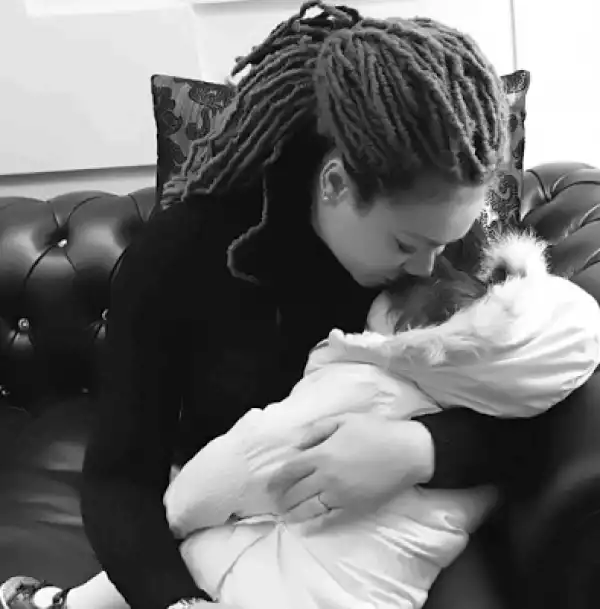Nadia Buari cuddles her child in new photo